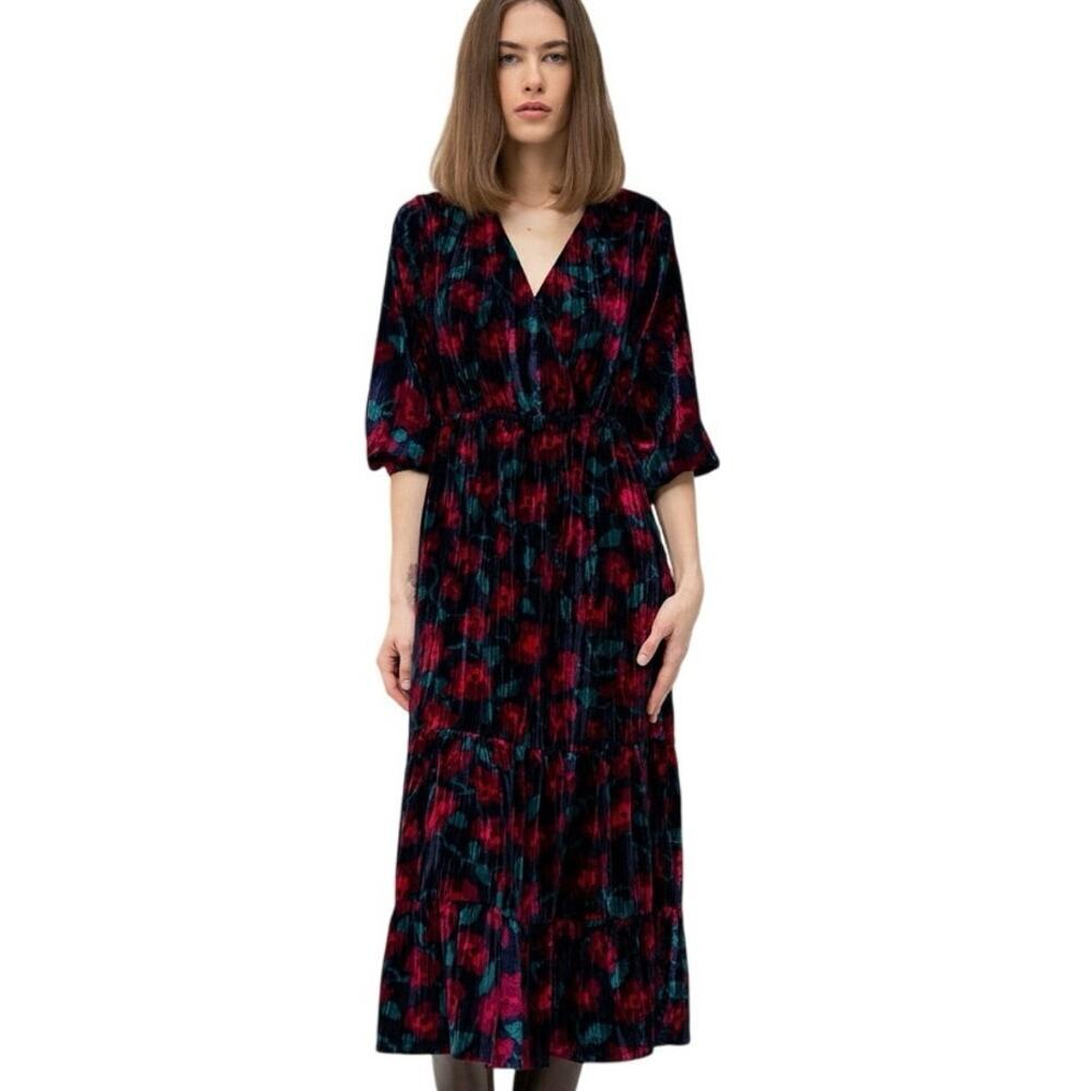Max & Co Velour Midi Dress NWT Size 38/ US 2